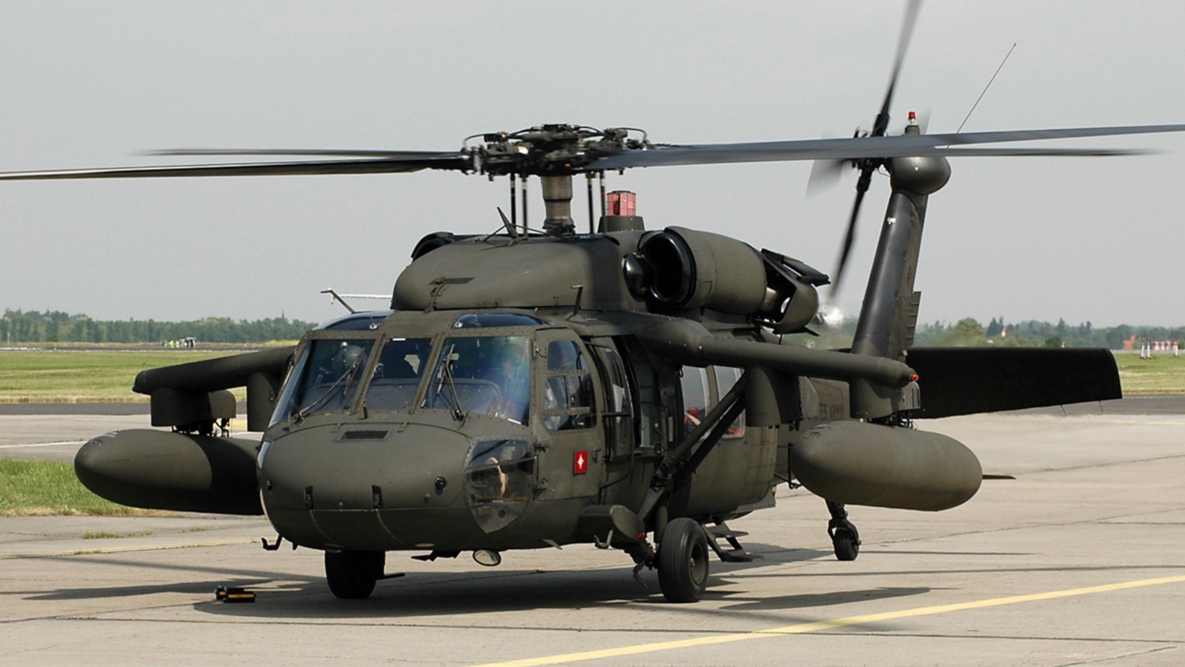 Wallpaper Sikorsky, UH- Black Hawk, Utility helicopter, U.S. Navy, U.S. Army, runway, Military