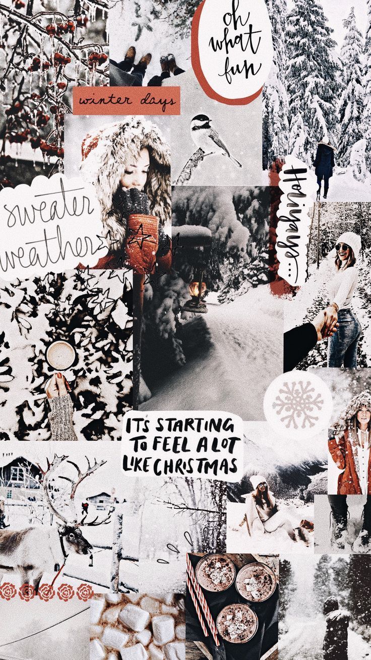 winter #aesthetic #wallpaper #christmas #collage. Christmas wallpaper tumblr, Cute christmas wallpaper, Winter wallpaper