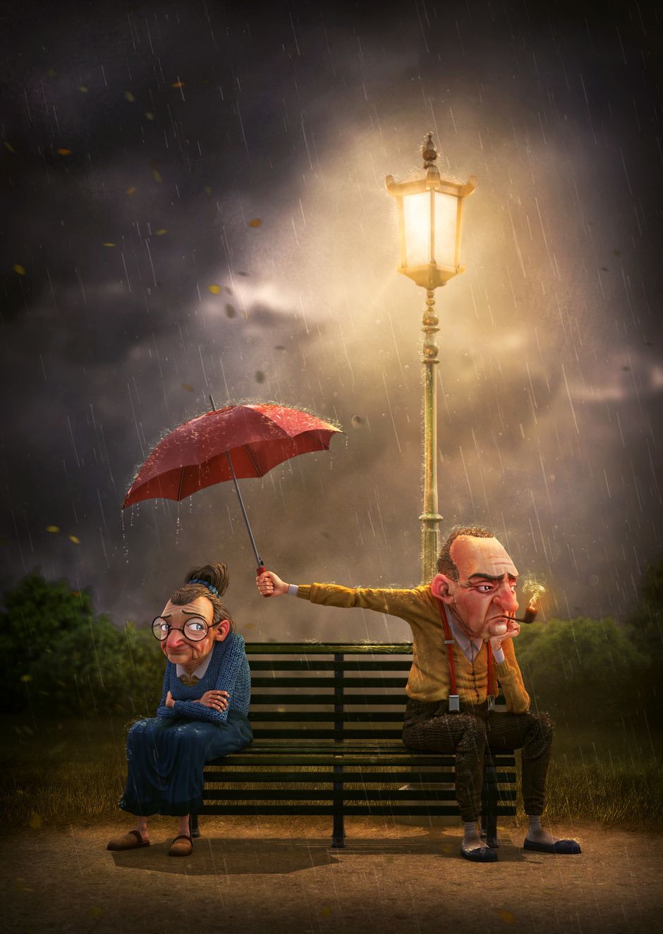 Rain or Shine by Aiman Akhtar. CartoonD. Cute love cartoons, Cute couple cartoon, Couple cartoon