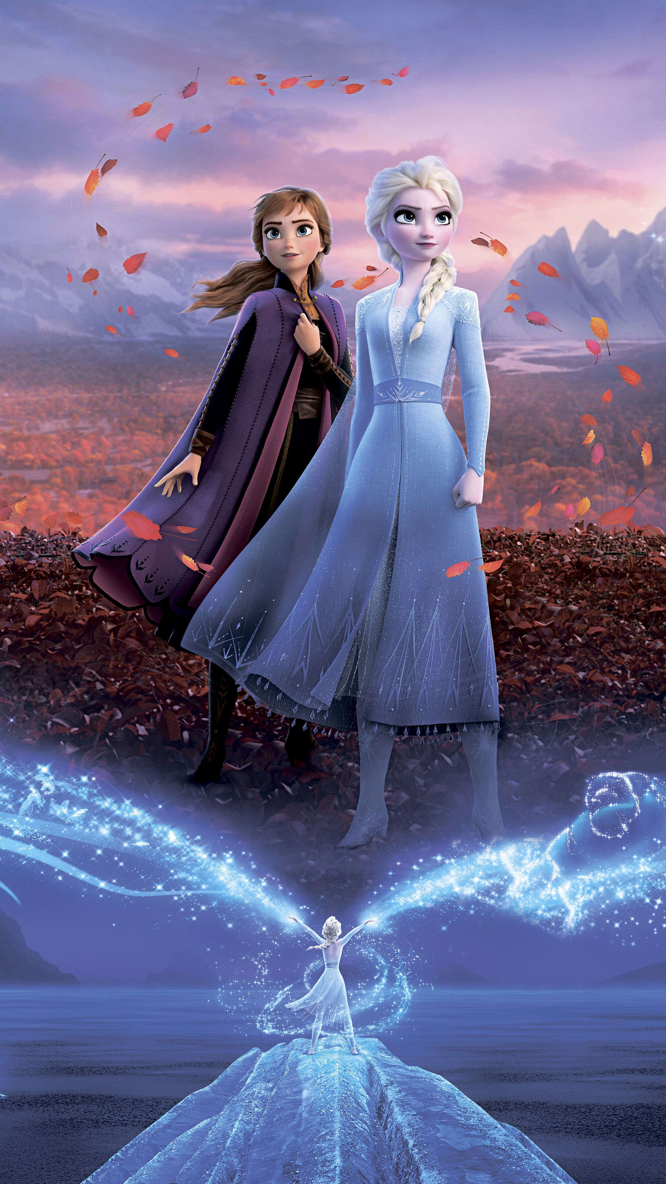 Frozen, Elsa and Anna, Poster phone HD Wallpaper, Image, Background, Photo and Picture