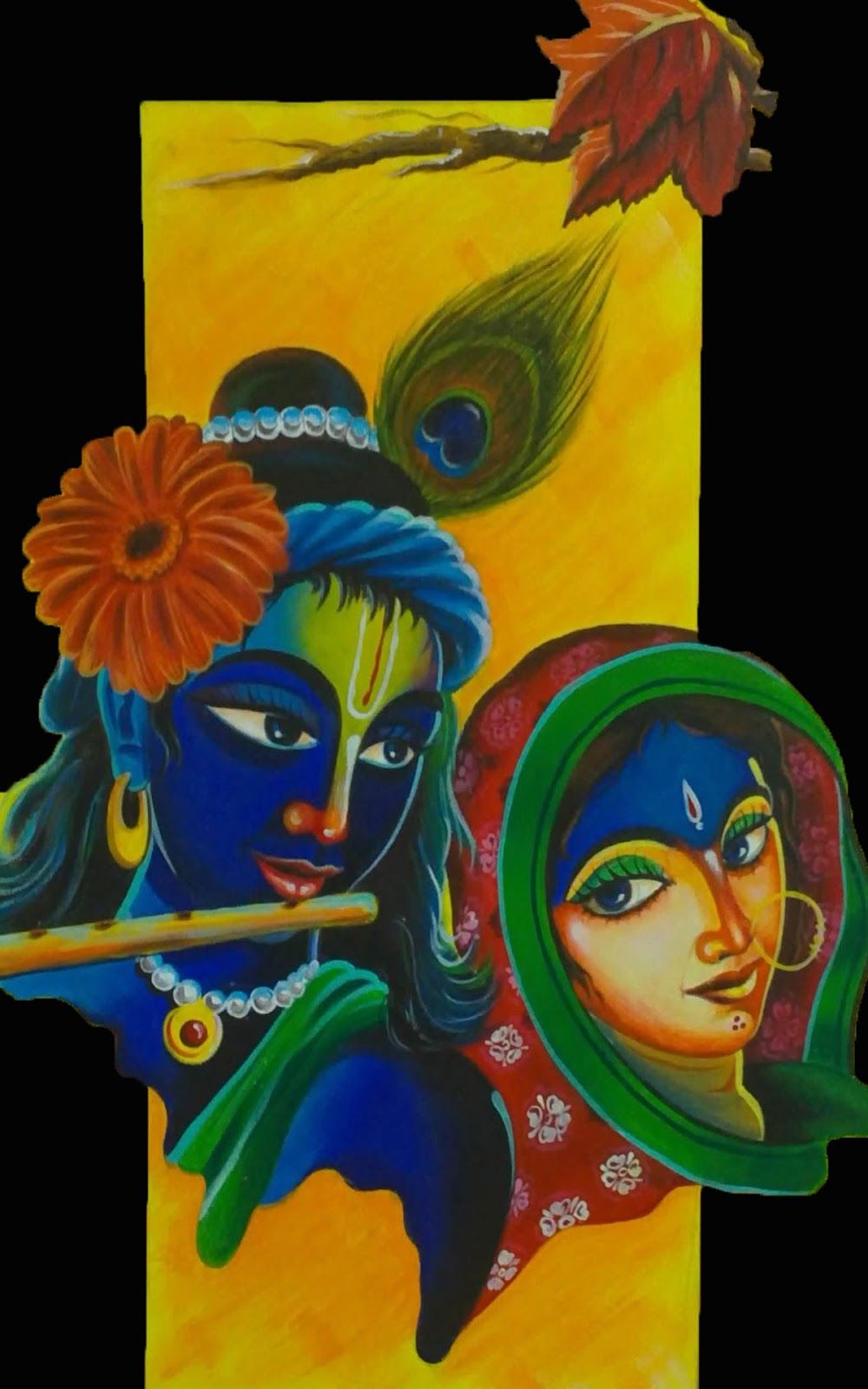 Radha Krishna Wallpaper, Radha Krishna Krishna Painting Art