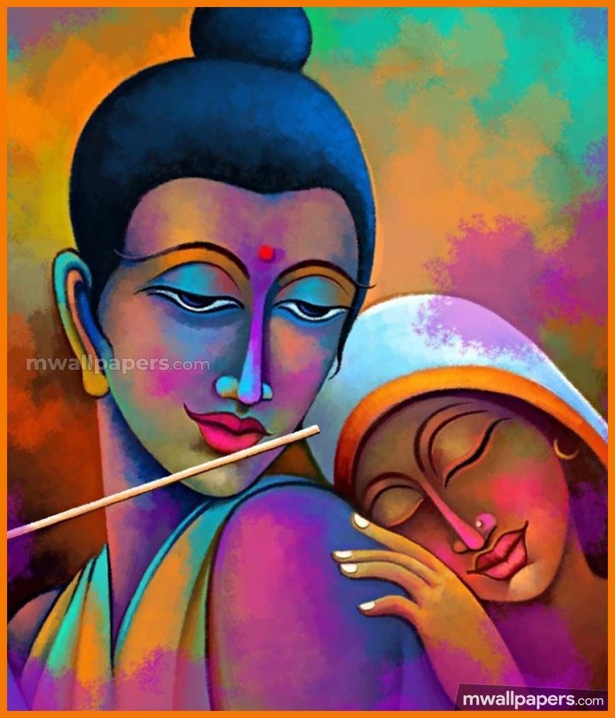 Best Radha Krishna HD Photo & Wallpaper (1080p) - #radhakrishna # krishna. Krishna painting, Krishna radha painting, Indian paintings