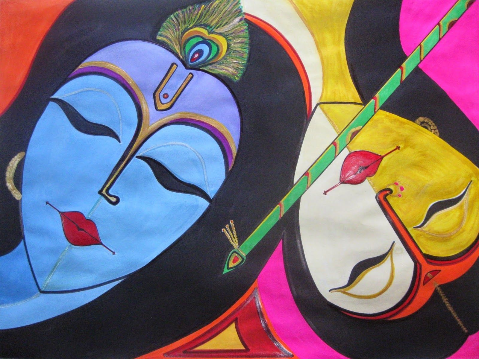 Krishna Painting Wallpapers - Wallpaper Cave