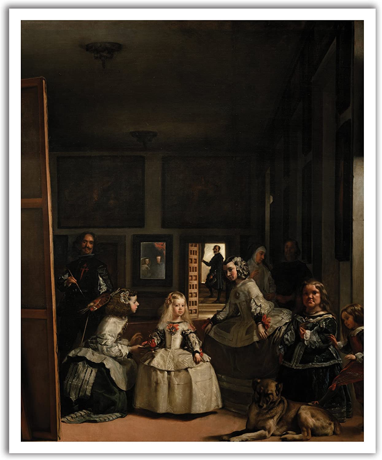 JP London POSLT2222 UStrip Lite Removable Wallpaper Decal Sticker Mural Velazquez Las Meninas Painting, 19.75 Inch X 24 Inch