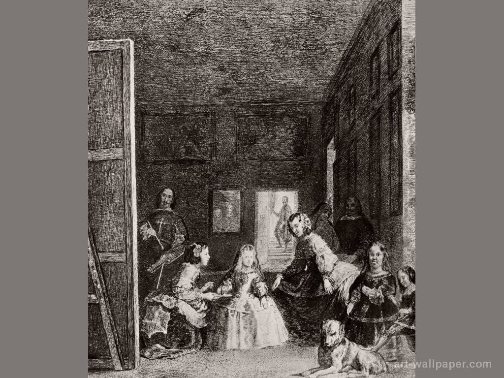 Las Meninas, after Velázquez (c. 1778) by Francisco de Goya y Lucientes. Art wallpaper, Painting, Homage