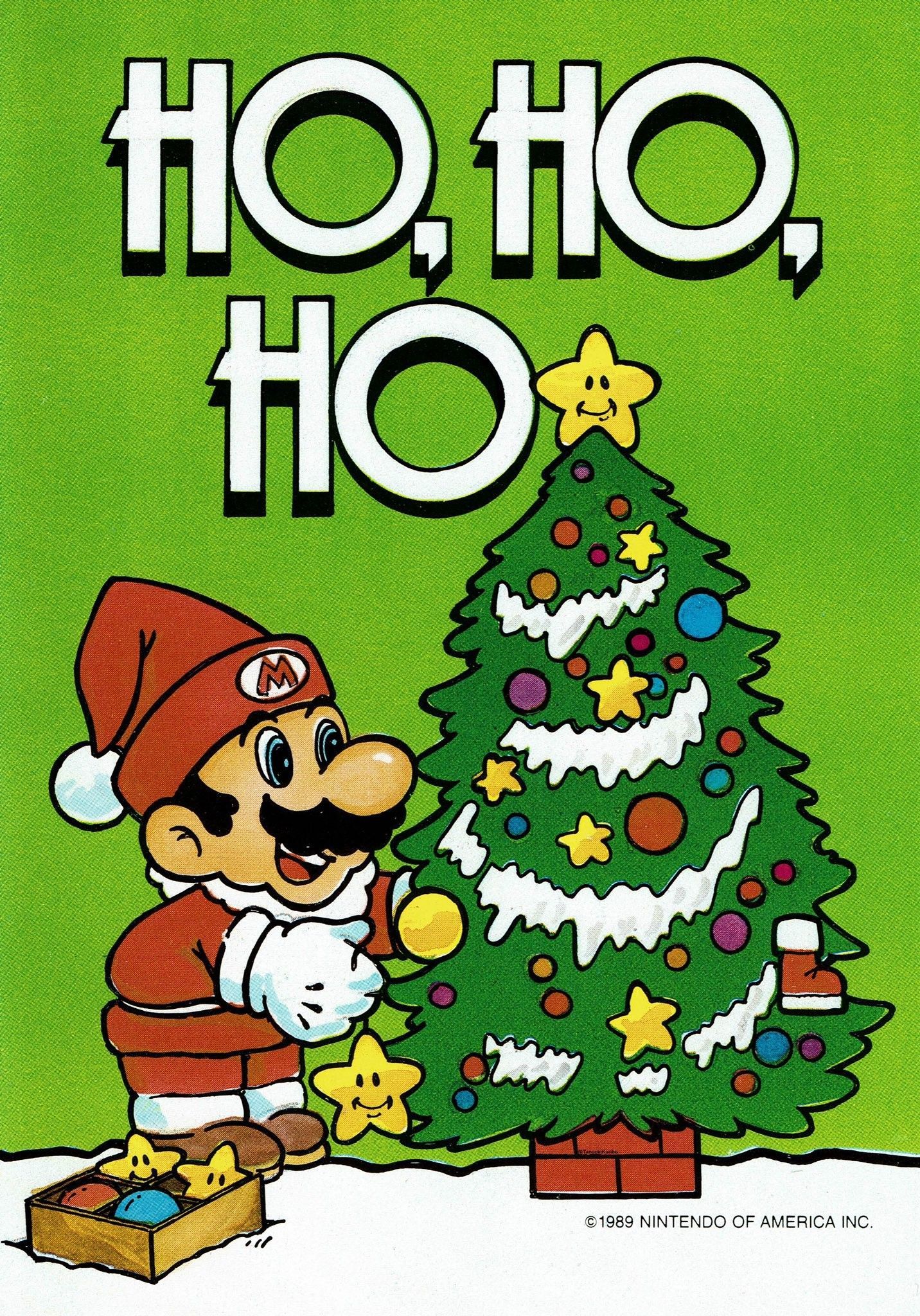 Super Mario Bros christmas cards 1989 posted. Mario art, Super mario, Xmas wallpaper