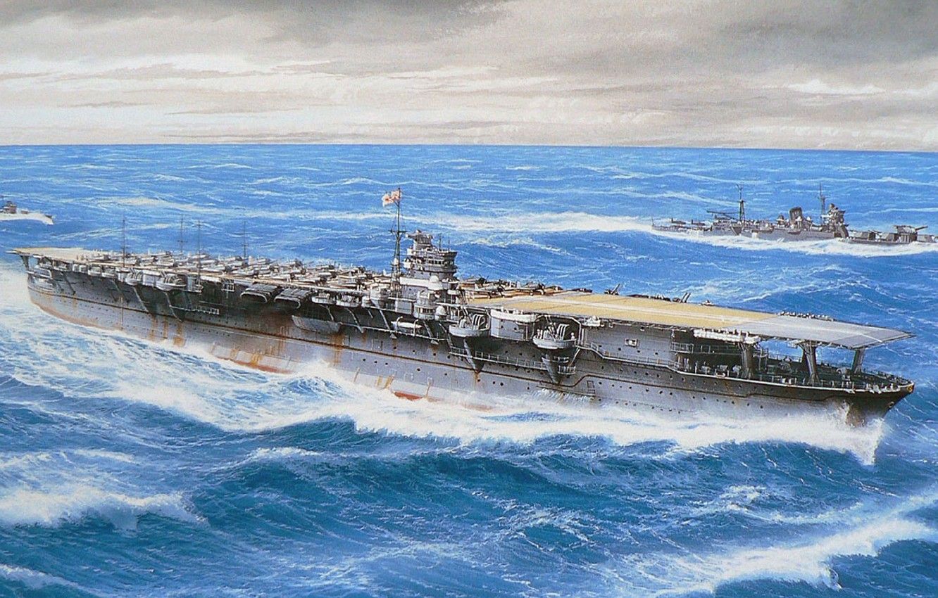 Photo Wallpaper Ship, Art, The Carrier, Navy, Military, Aircraft Carrier Model Kit HD Wallpaper