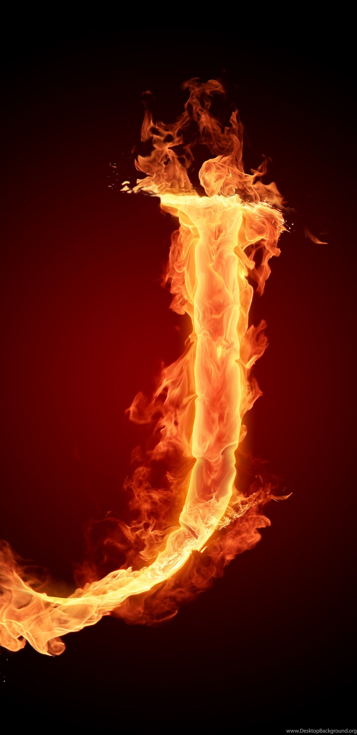 J Fire Letters HD Wallpaper Desktop Background