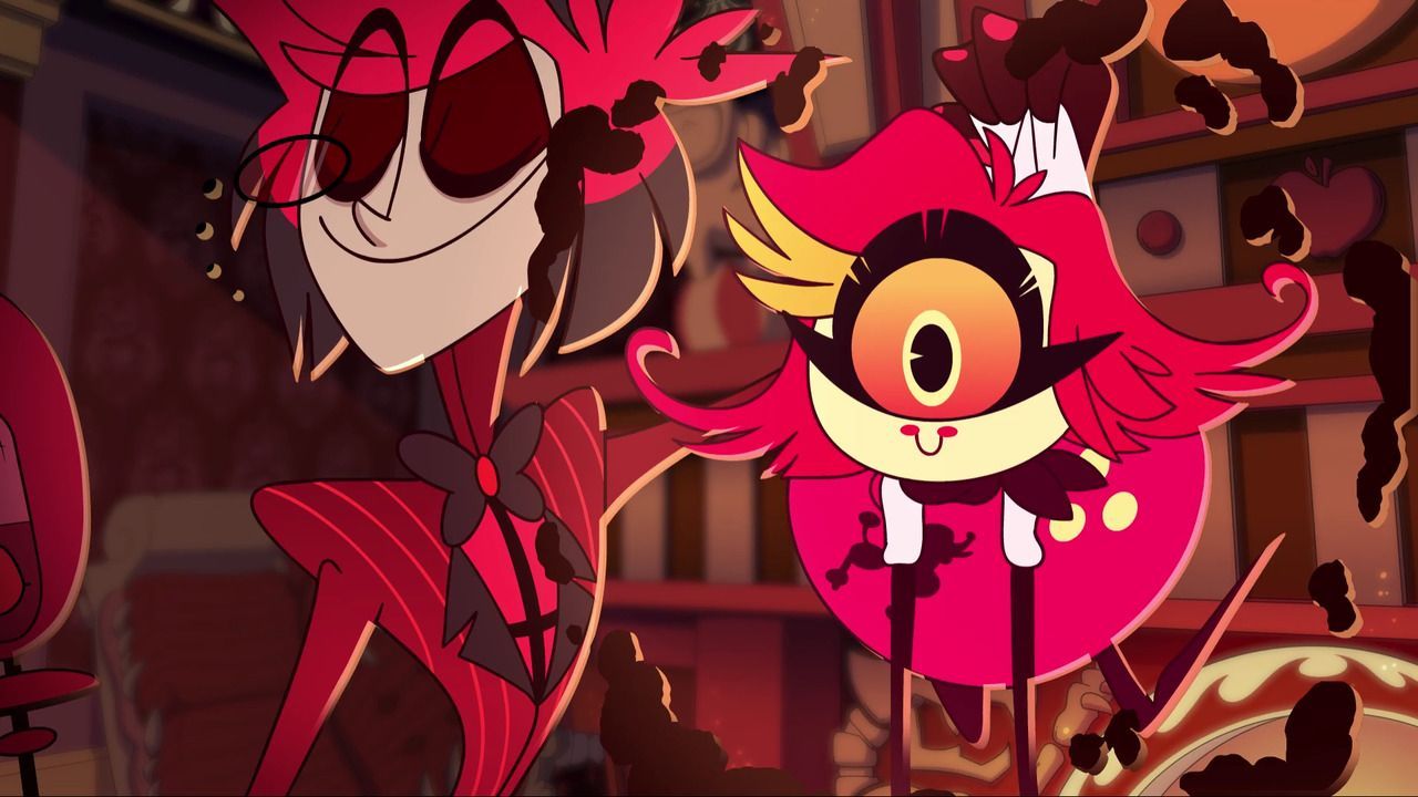 May I present you the goodest of image. This is the wholesomest Alastor I've ever seen. Probably because Nifty is in it. Hotel, Hotel art, Alastor hazbin hotel
