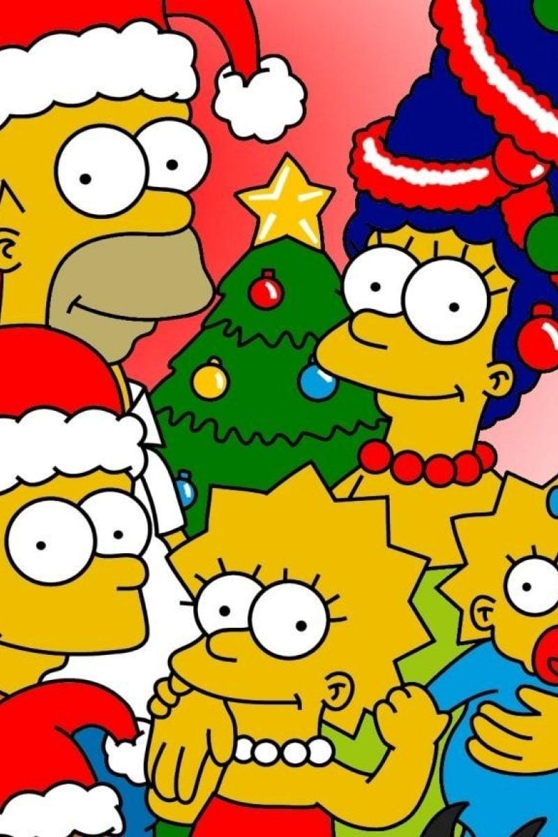 Wallpaper New Year, Christmas, Simpsons Christmas Wallpaper iPhone Wallpaper & Background Download