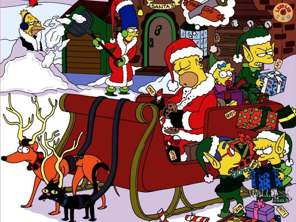 Simpsons Christmas Wallpaper Free Simpsons Christmas Background