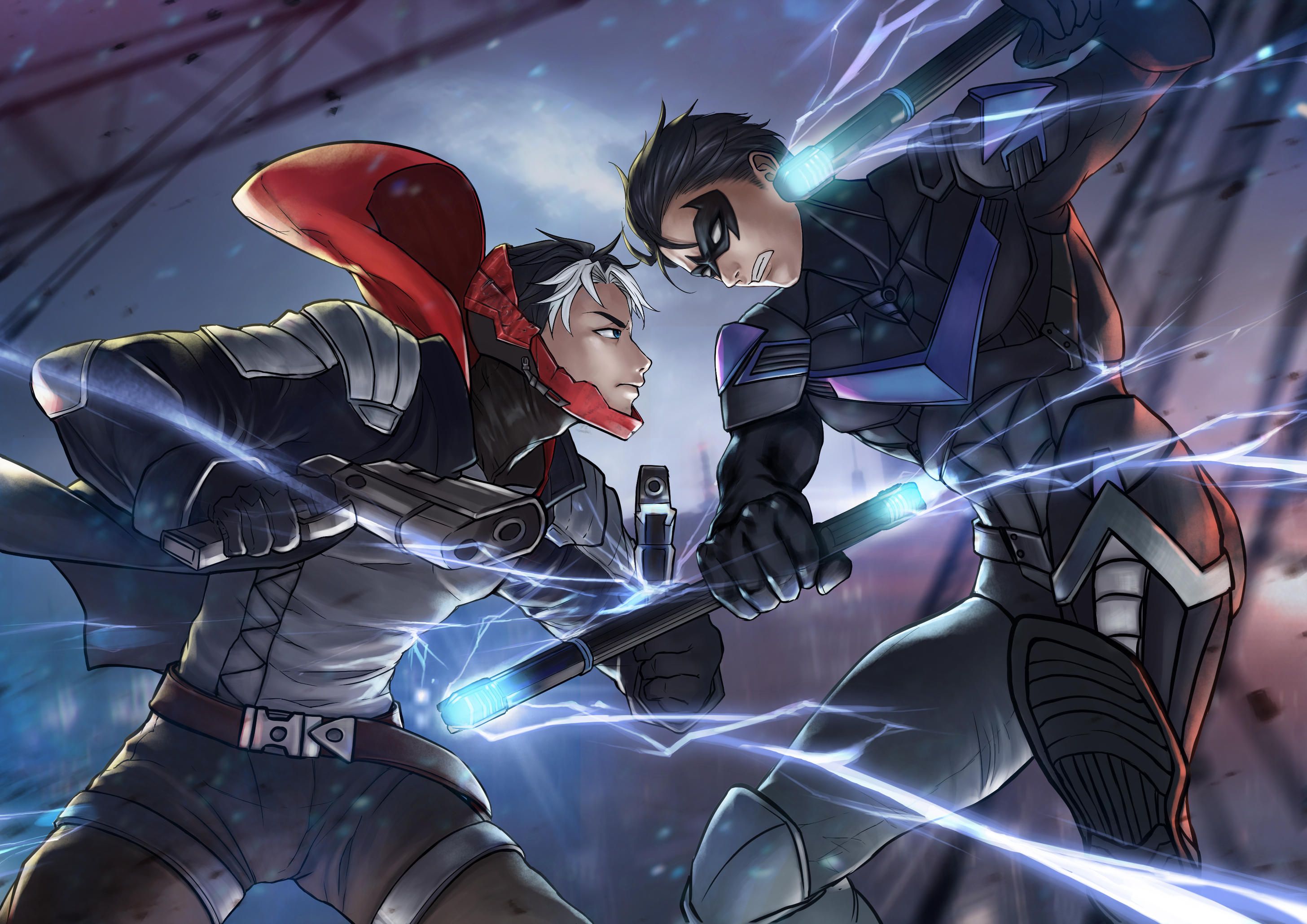 Red Hood VS Nightwing, HD Superheroes, 4k Wallpaper, Image, Background, Photo and Picture
