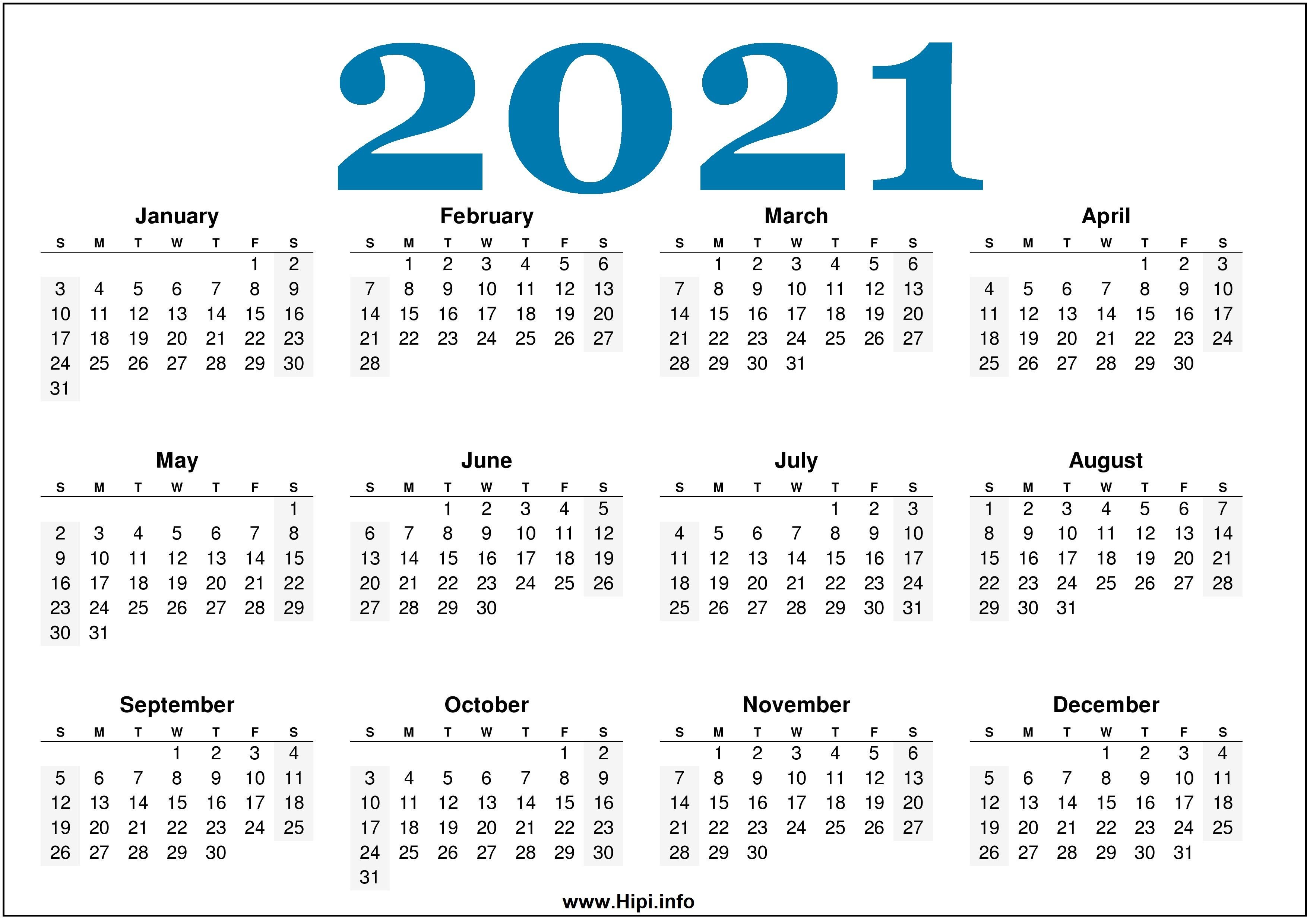 2021 Calendar Wallpapers