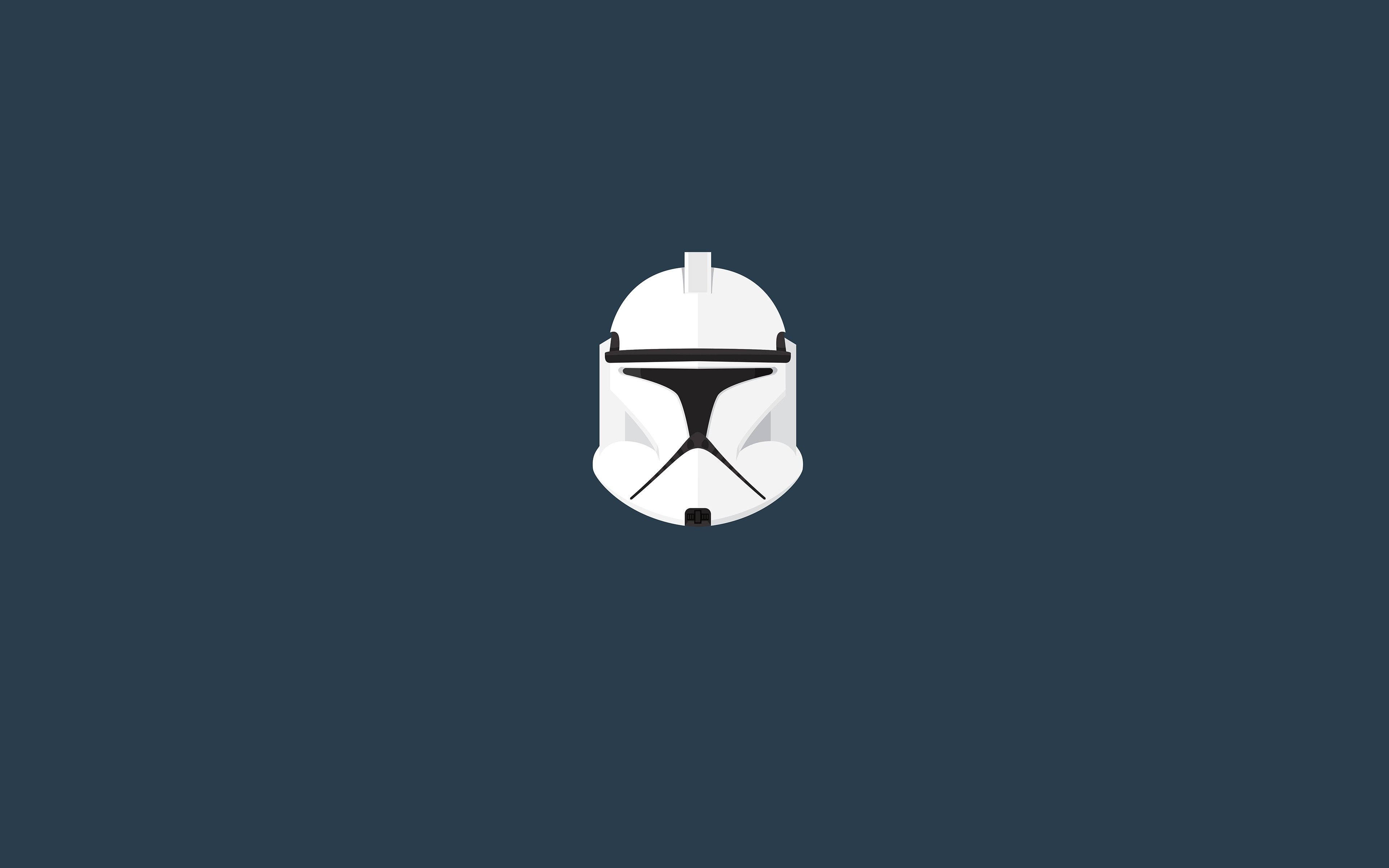 Star Wars, Clone Trooper, Minimalism, Helmet Wallpaper HD / Desktop and Mobile Background