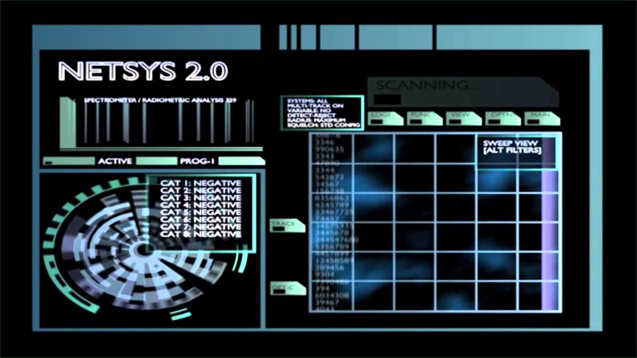 Sci Fi Computer Screen Scan
