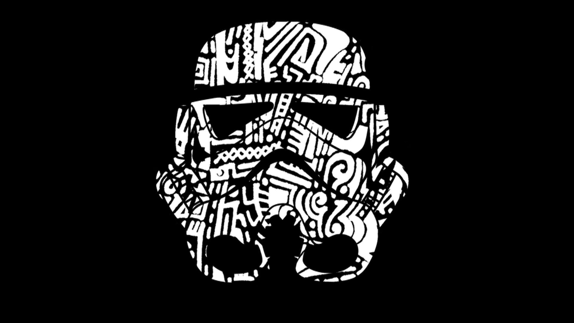 Star Wars Clone Trooper Helmet Artwork Monochrome Simple Background Black Background Wallpaper:1920x1080