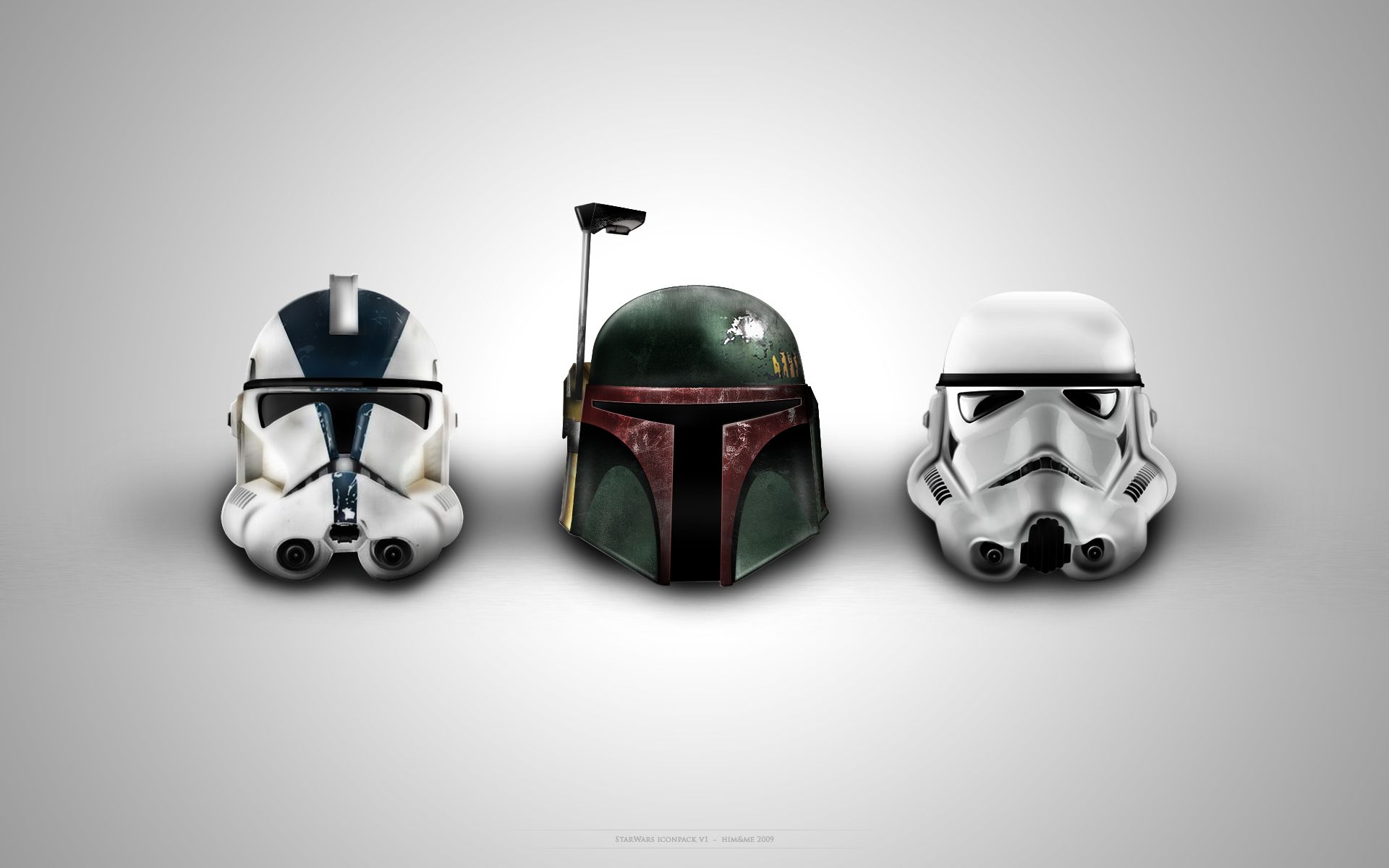 Star Wars, stormtroopers, Boba Fett, clone trooper, helmets :: Wallpapers.