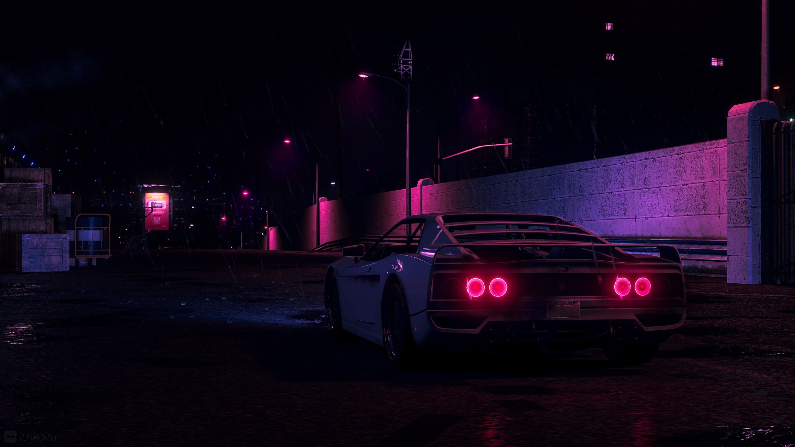 Retrowave Mustang 4k Wallpaper Neon Car Mustang Wallp - vrogue.co