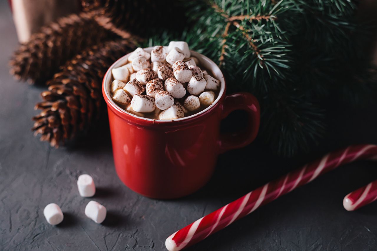 Picture New year Marshmallow Cup Food Drinks