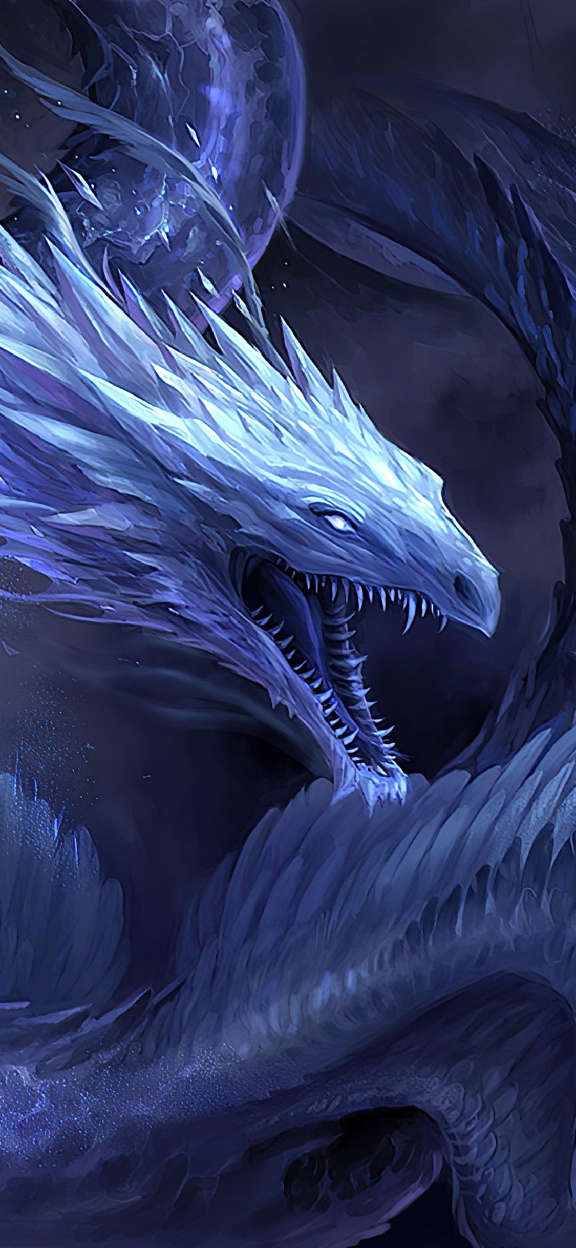 Blue Crystal Dragon 4k iPhone XS, iPhone iPhone X HD 4k Wallpaper, Image, Background, Photo and Picture