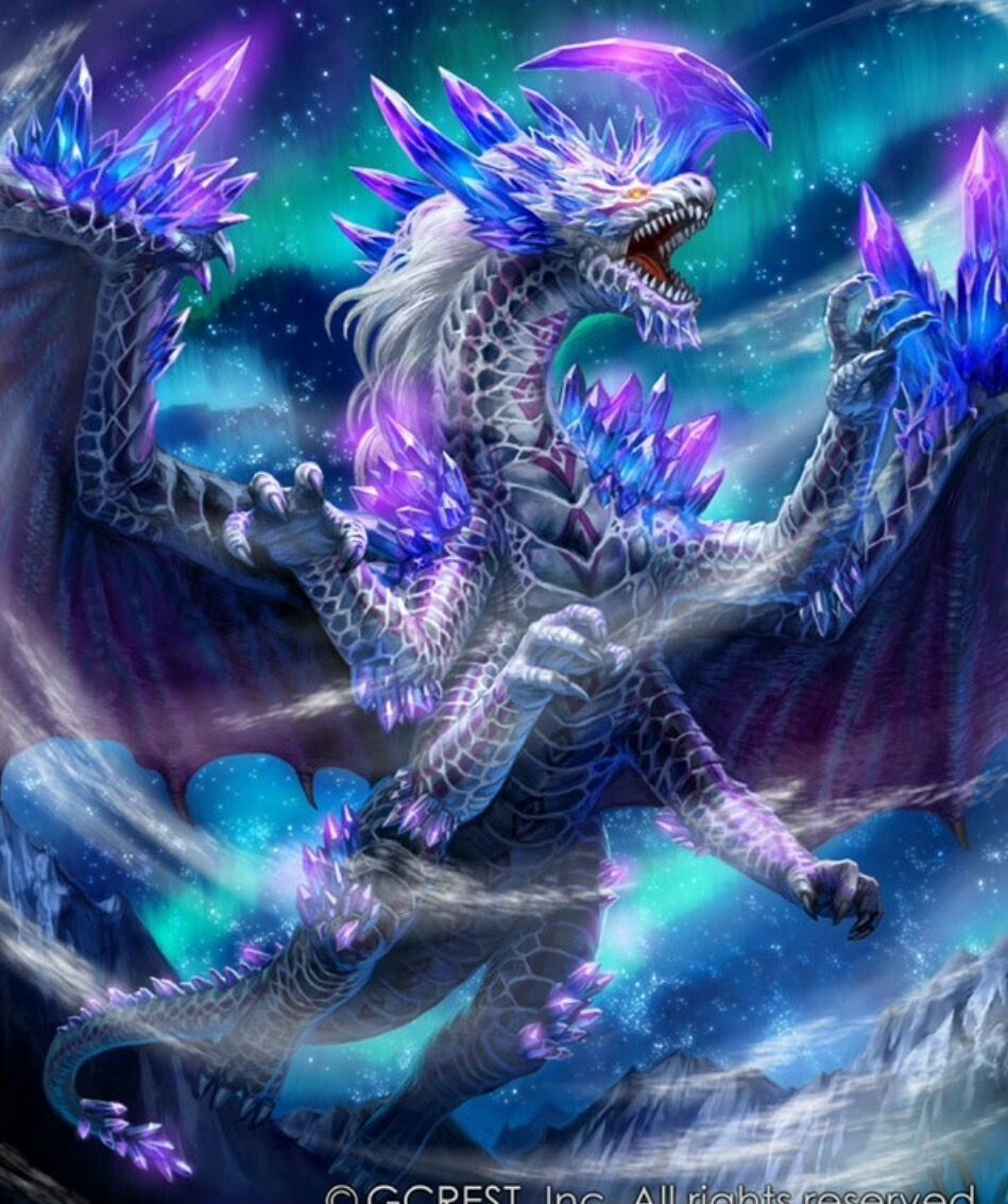 Crystal Dragon. Fantasy dragon, Mythical creatures, Fantasy creatures
