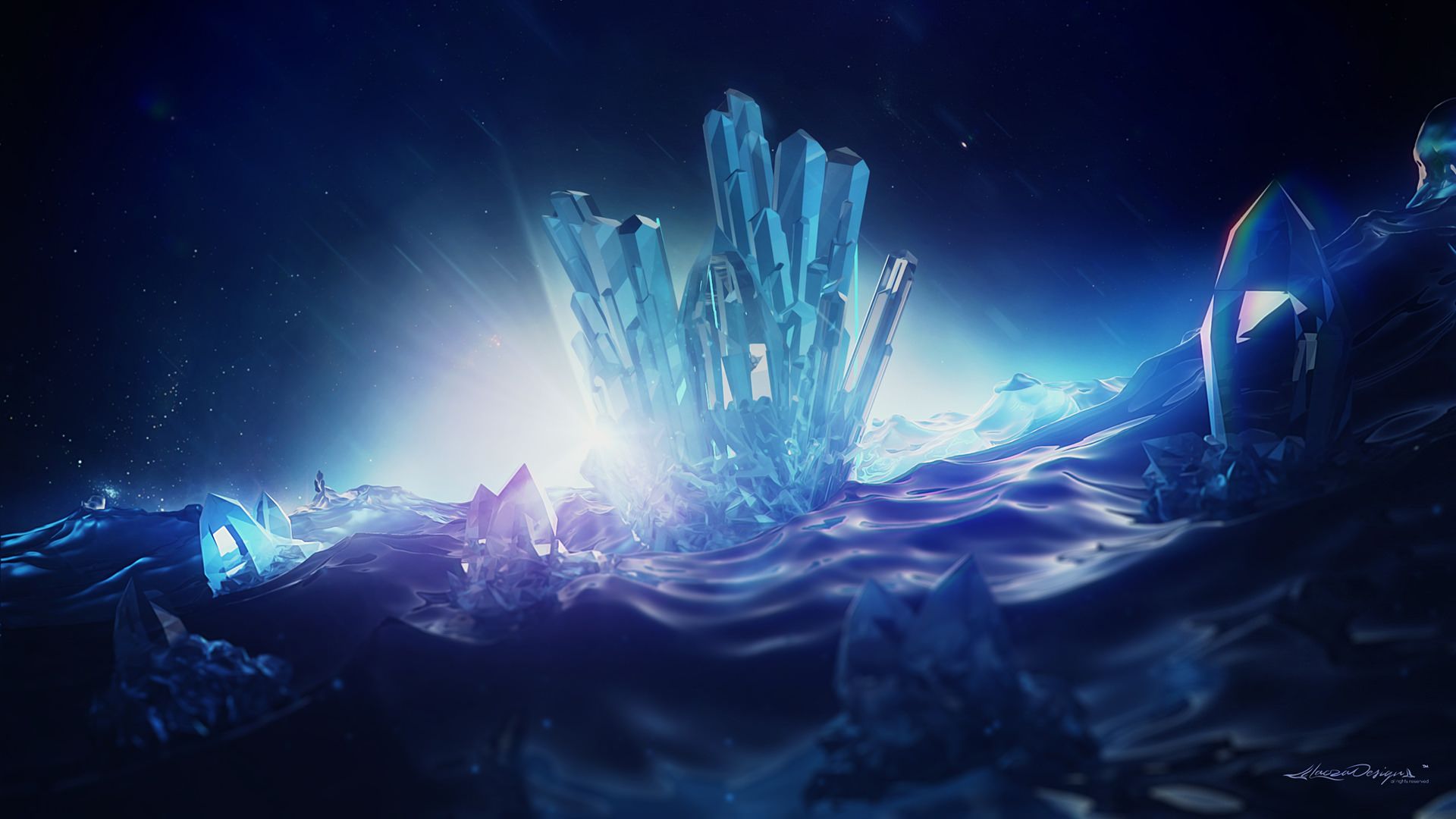 FREE Crystal Wallpaper in PSD