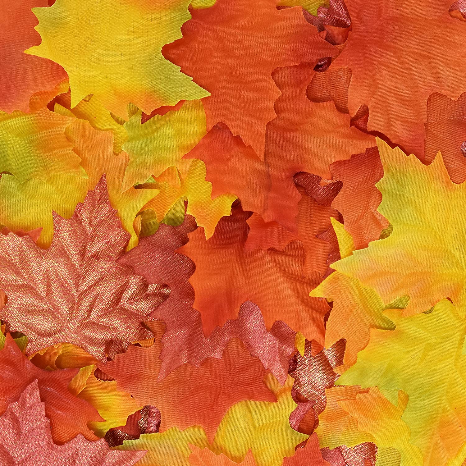Gift Boutique 120 Artificial Maple Leaves Multicolor Autumn Loose Leaf Harvest Table Scatters for Fall Weddings, Thanksgiving Party, and Arts & Crafts Supplies and For Decorations: Toys & Games