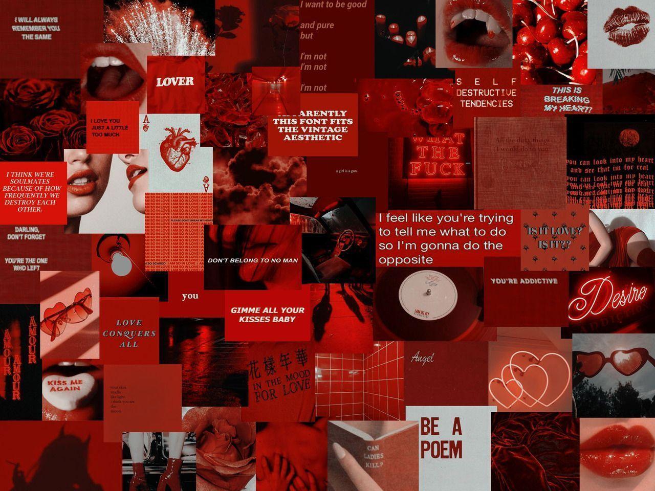 Download Baddie Aesthetic Compilation Red Theme Wallpaper