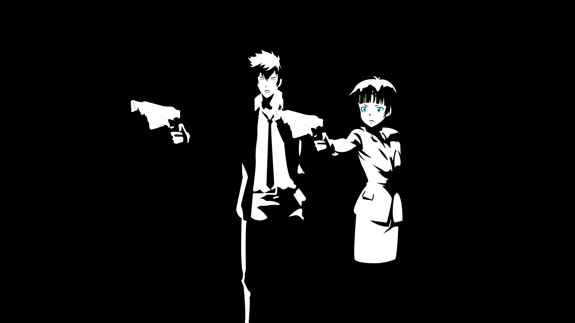 #Kougami Shinya, #Pulp Fiction (parody), #anime, #Psycho Pass, Wallpaper