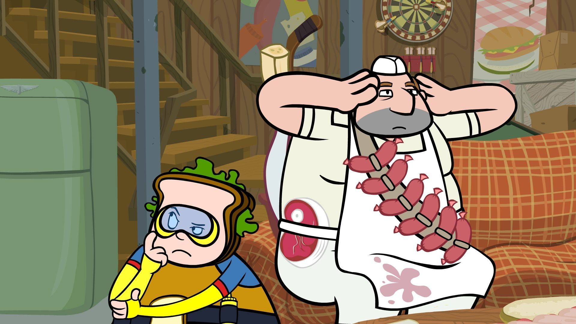 Two villains trying to come up with a new evil plan in the WordGirl episode Kitty Cat Criminals, premiering June 3rd o. Cartoon crazy, Weird picture, Pbs kids