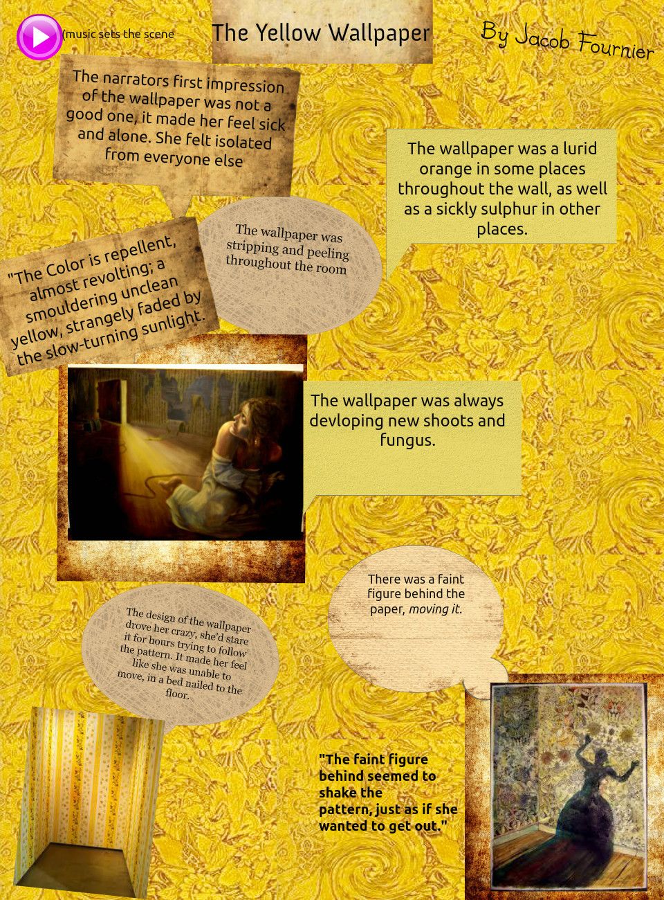 Free download American Literature The Yellow Wallpaper Assignment Jacob F by [960x1300] for your Desktop, Mobile & Tablet. Explore Isolation in the Yellow Wallpaper. The Yellow Wallpaper Setting Analysis