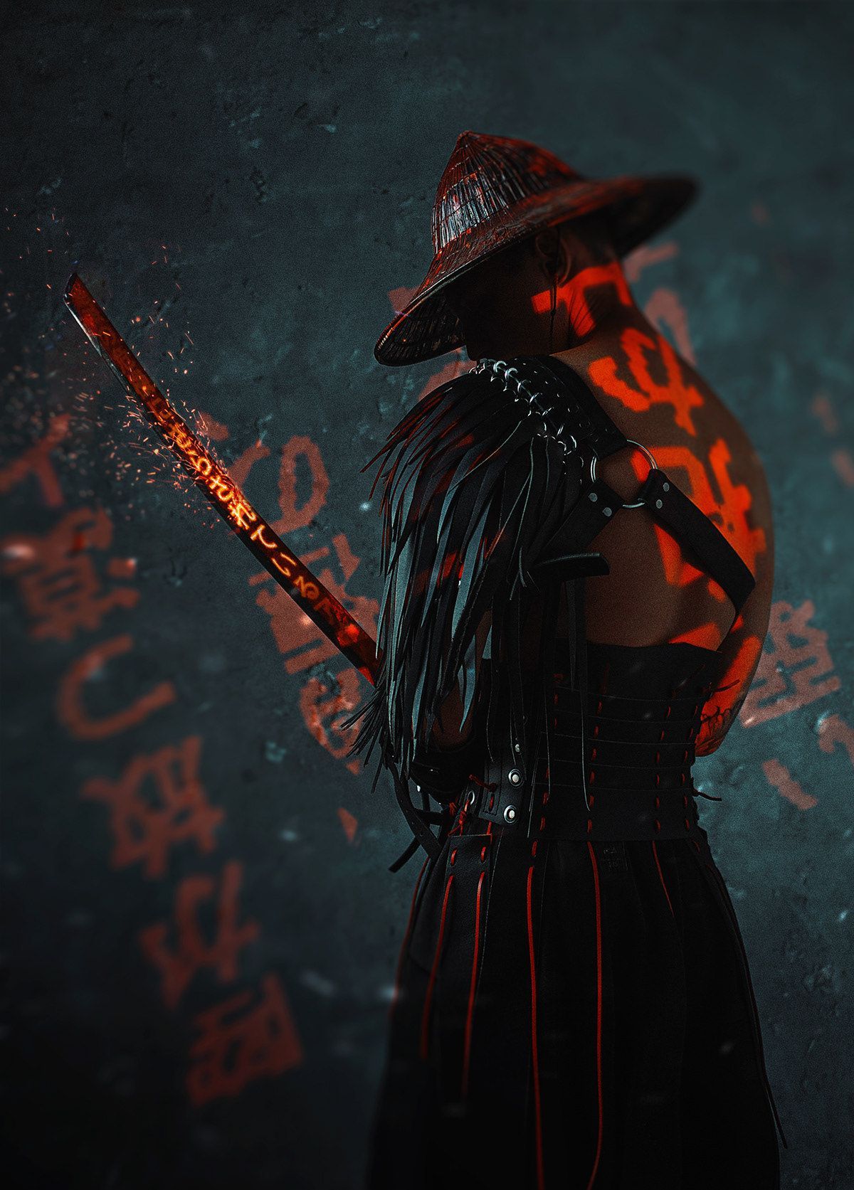 The Blind Ninja Samurai by Dmitry Mel. Ninja art, Samurai artwork, Samurai wallpaper