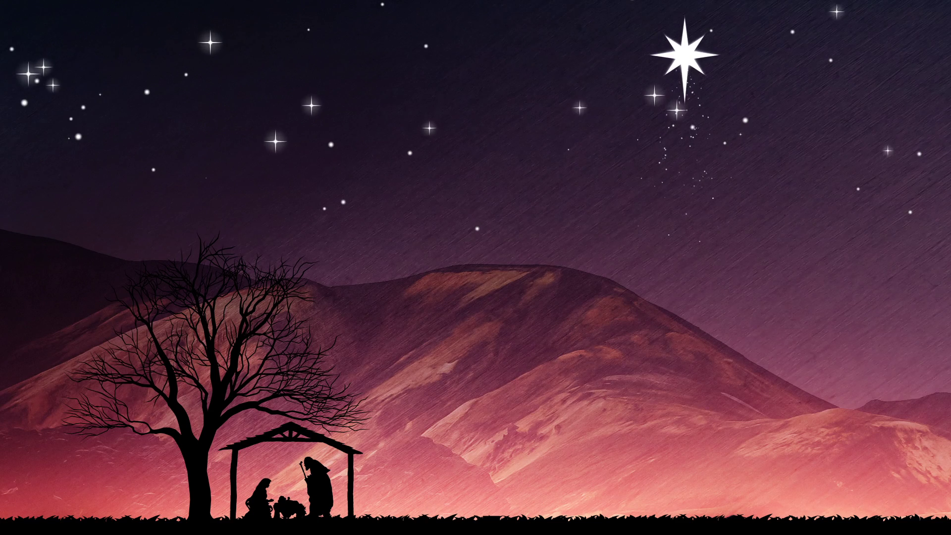 Baby Jesus Christmas Nativity Background. Winter Holidays Motion Motion Background