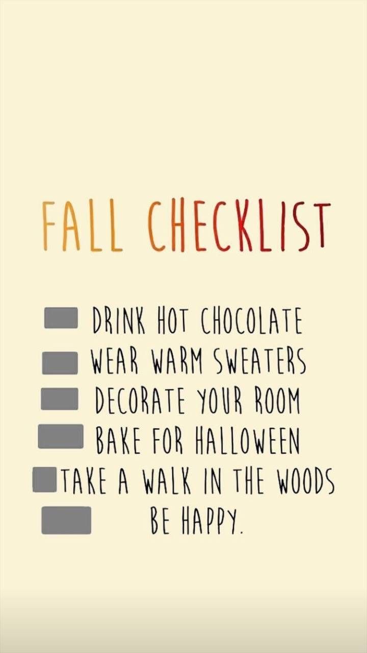 Fall Checklist wallpaper
