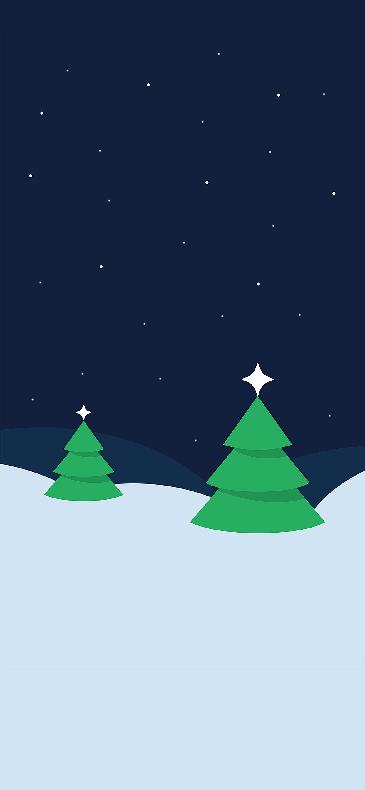 Snowy winter Christmas wallpapers for iPhone