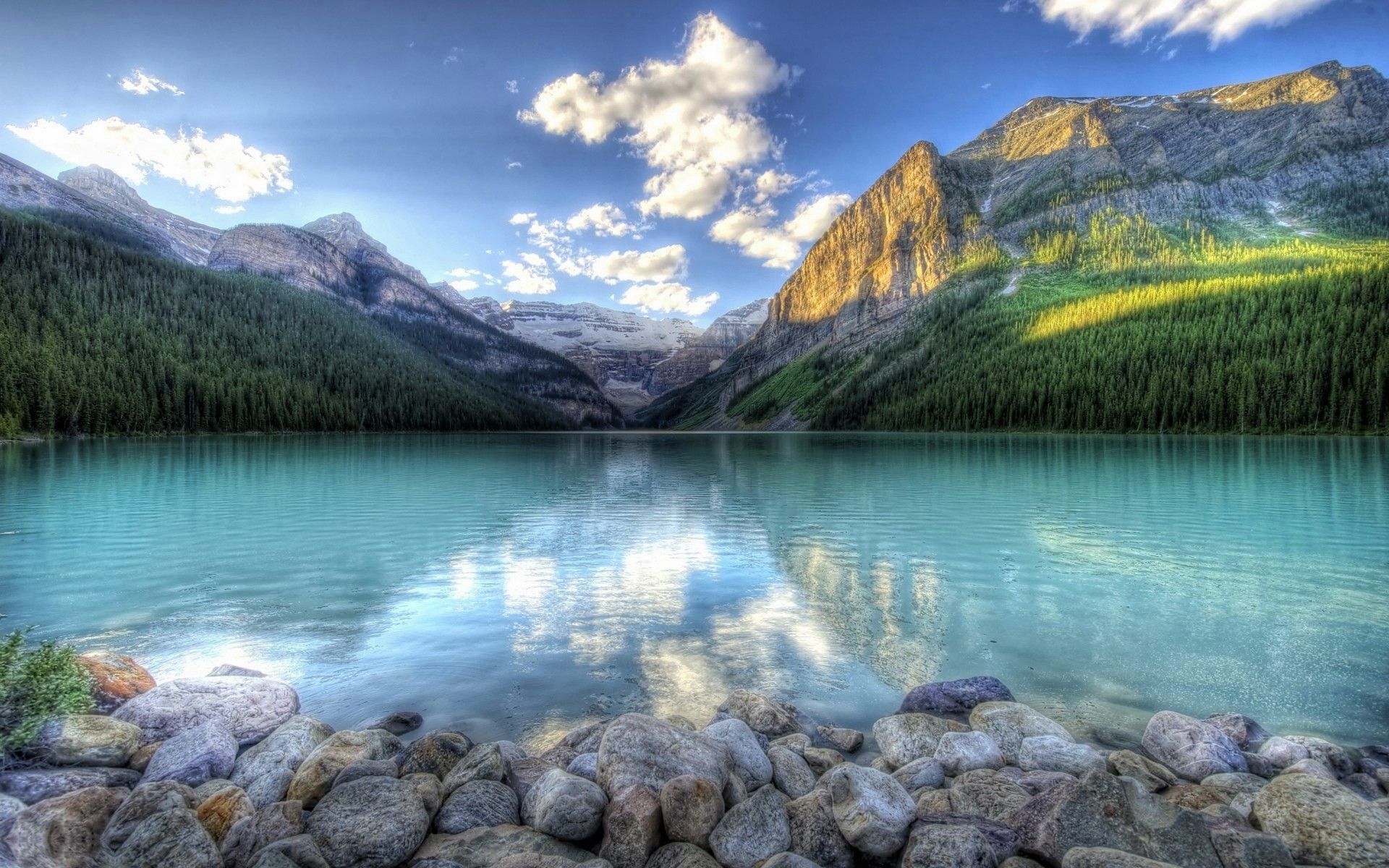 Mountain Lake Forest Rock Landscape Nature Wallpaper Background Mountain Lake Wallpaper & Background Download