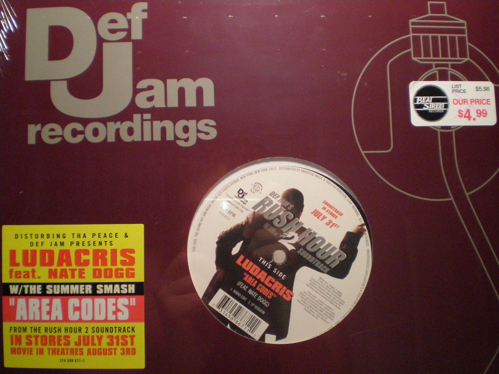 LUDACRIS CODES (12) 2001!!! RARE!!! NATE DOGG + JAZZE PHA!!!