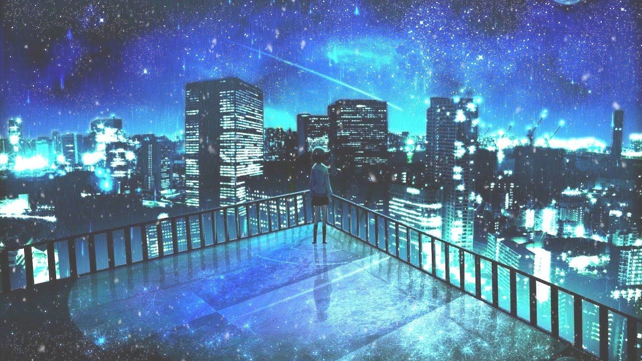 all i want for christmas. [Winter / Lofi / Hip Hop / Mix]. Anime city, Anime galaxy, Anime scenery wallpaper