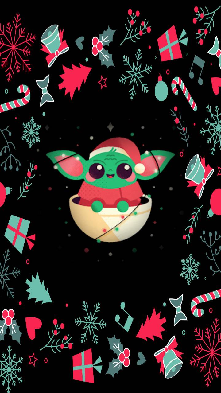 Baby yoda Christmas wallpapers by DaddysFeather