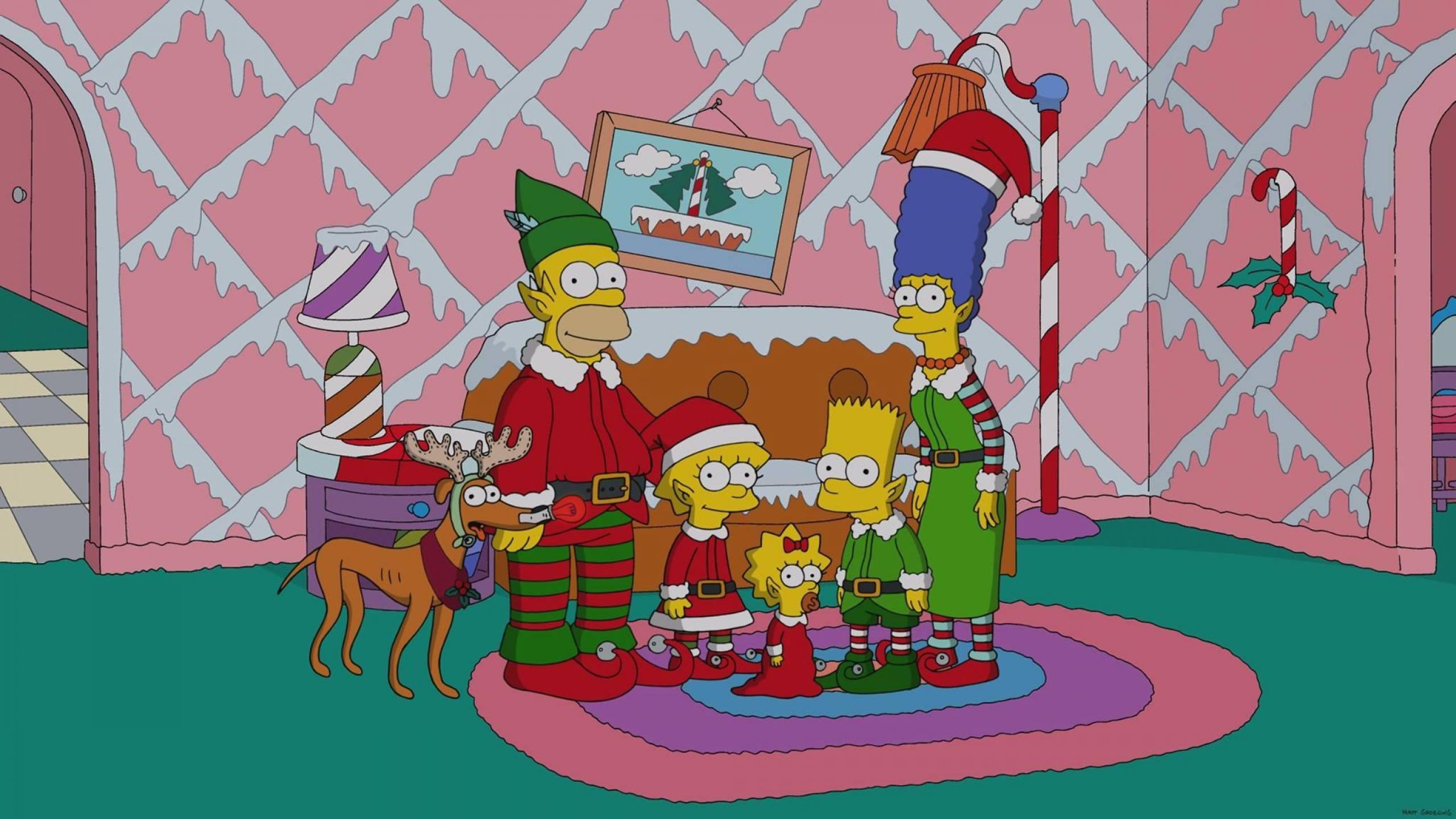 Simpsons Christmas Wallpapers - Wallpaper Cave