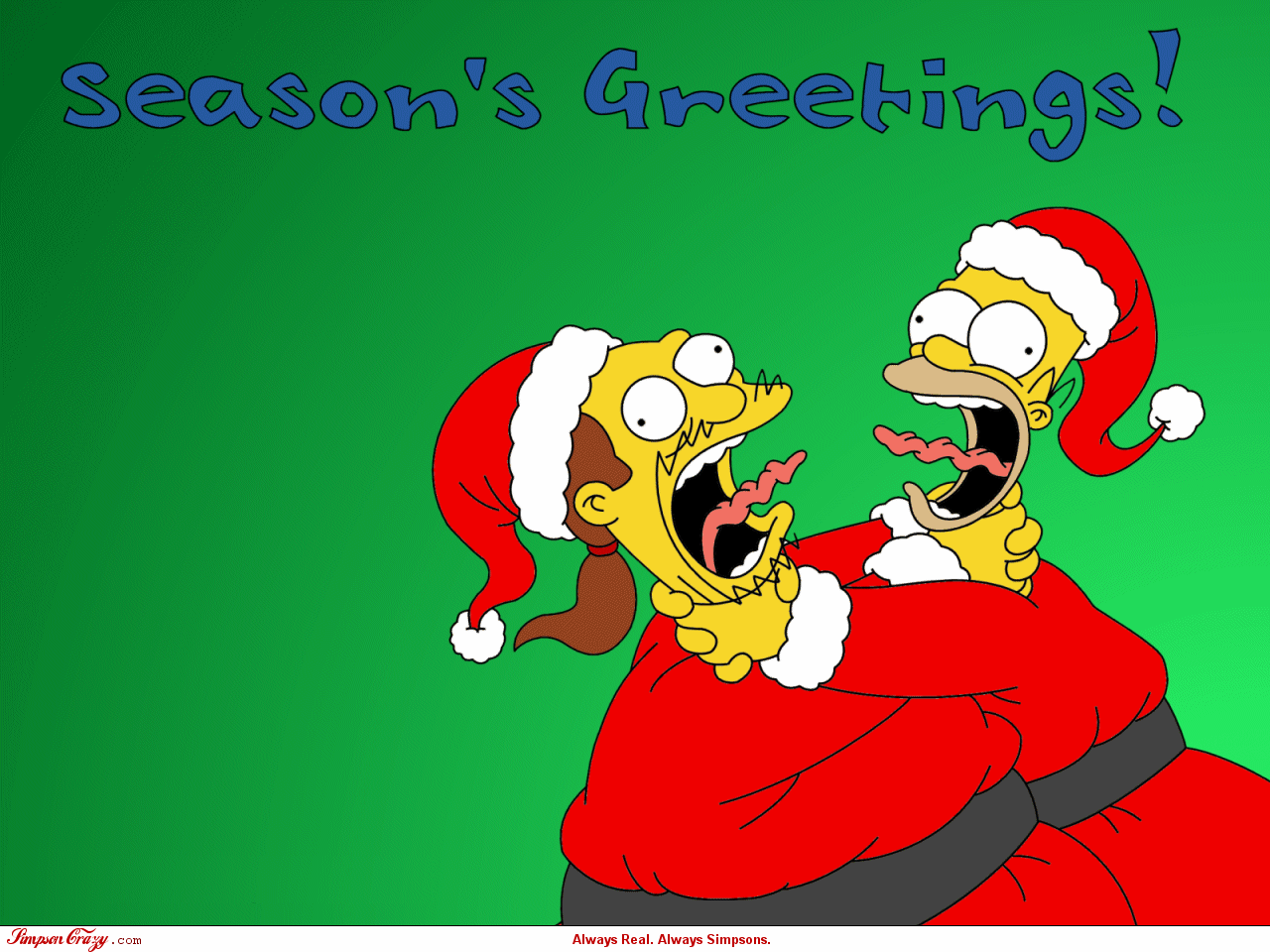 Simpsons Christmas wallpaper!