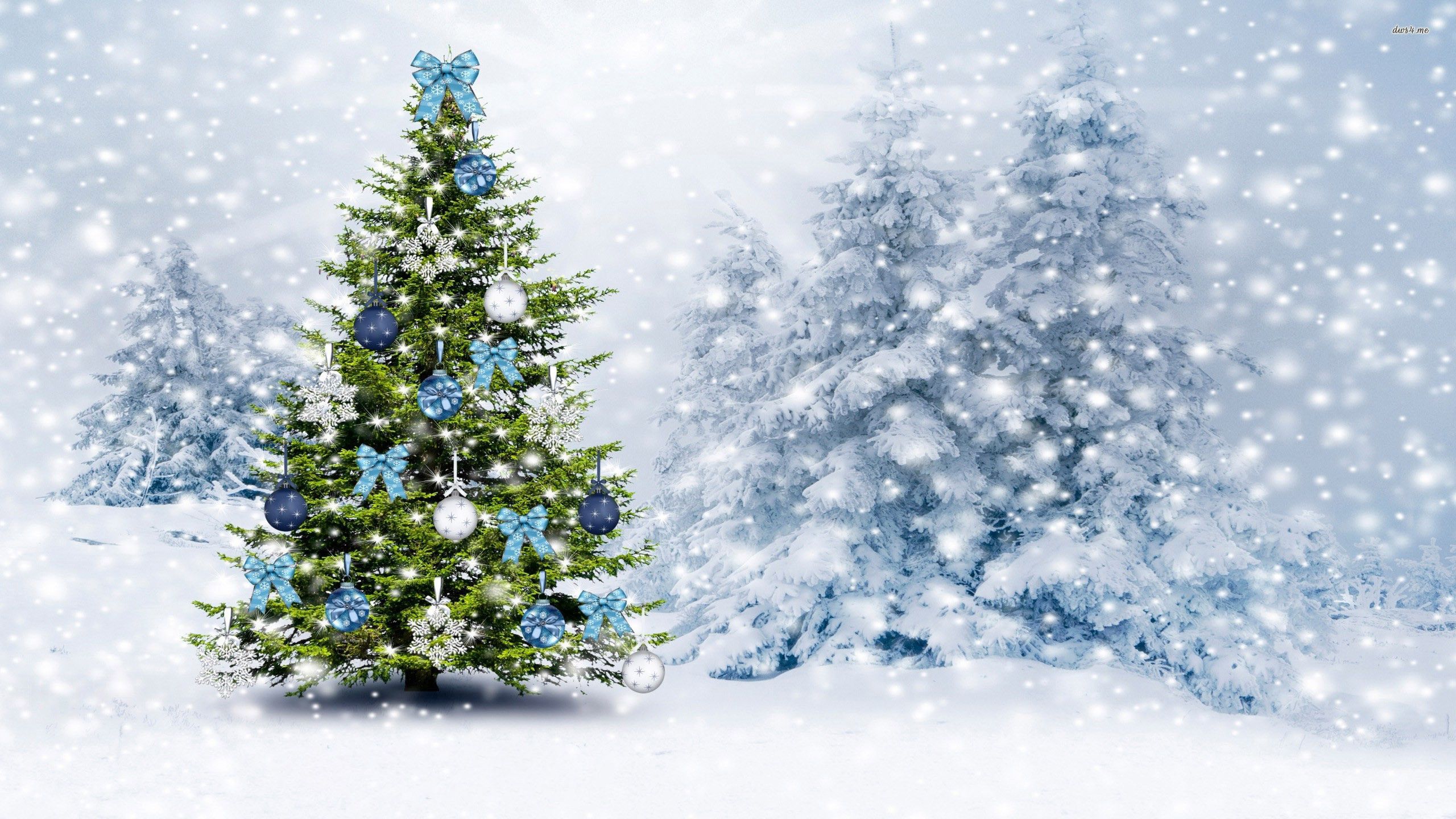 Christmas Tree Background Wallpaper
