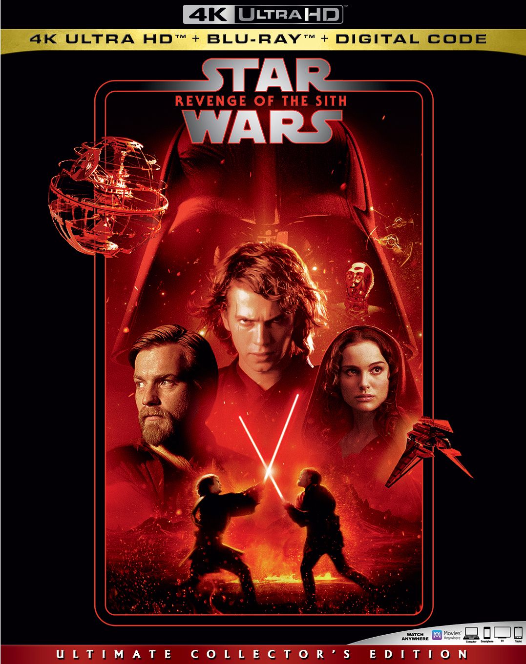 Star Wars: Revenge Of The Sith [Includes Digital Copy] [4K Ultra HD Blu Ray Blu Ray] [2005]