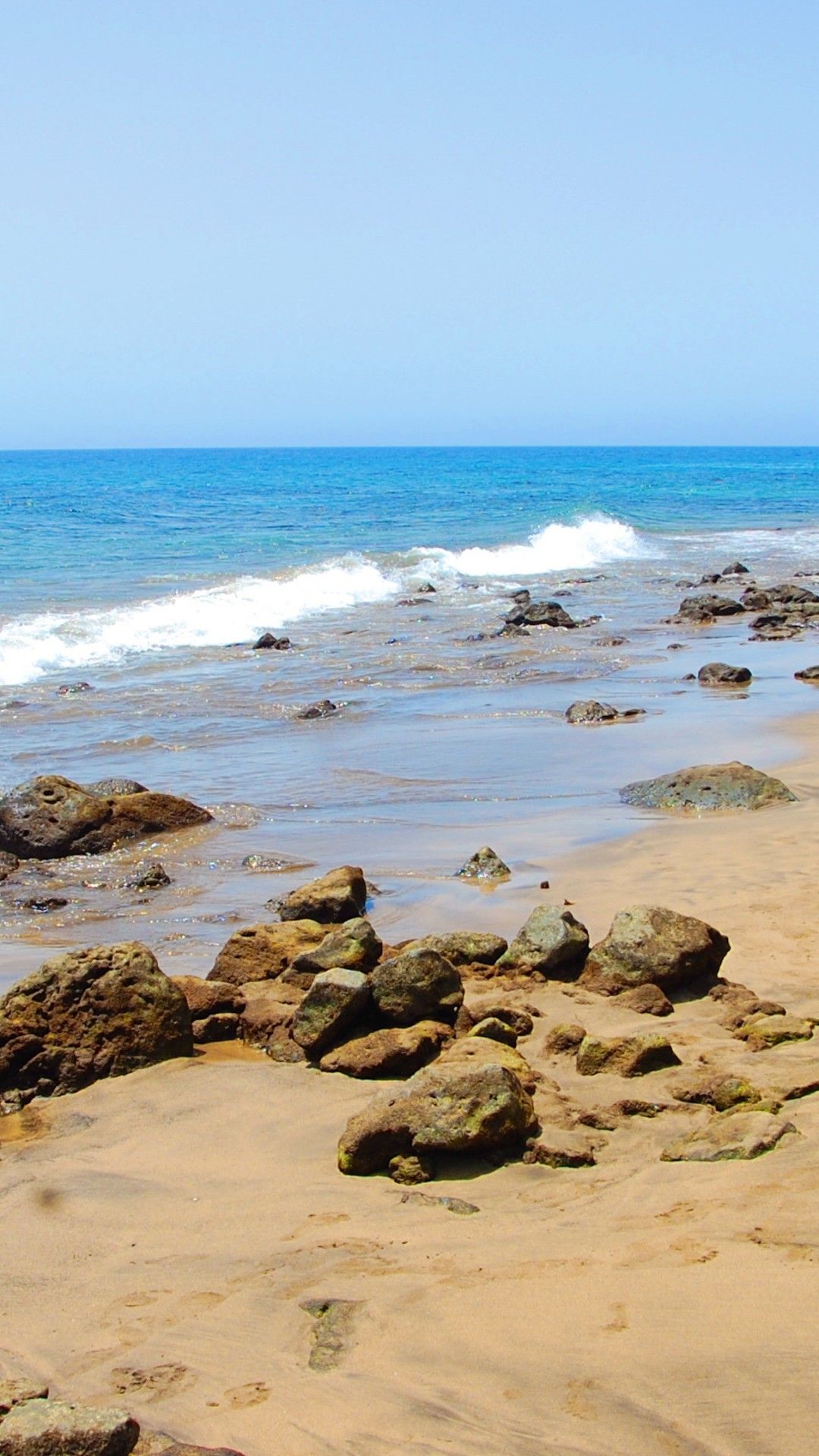 Wallpaper Beach, Lanzarote, 4K, Nature