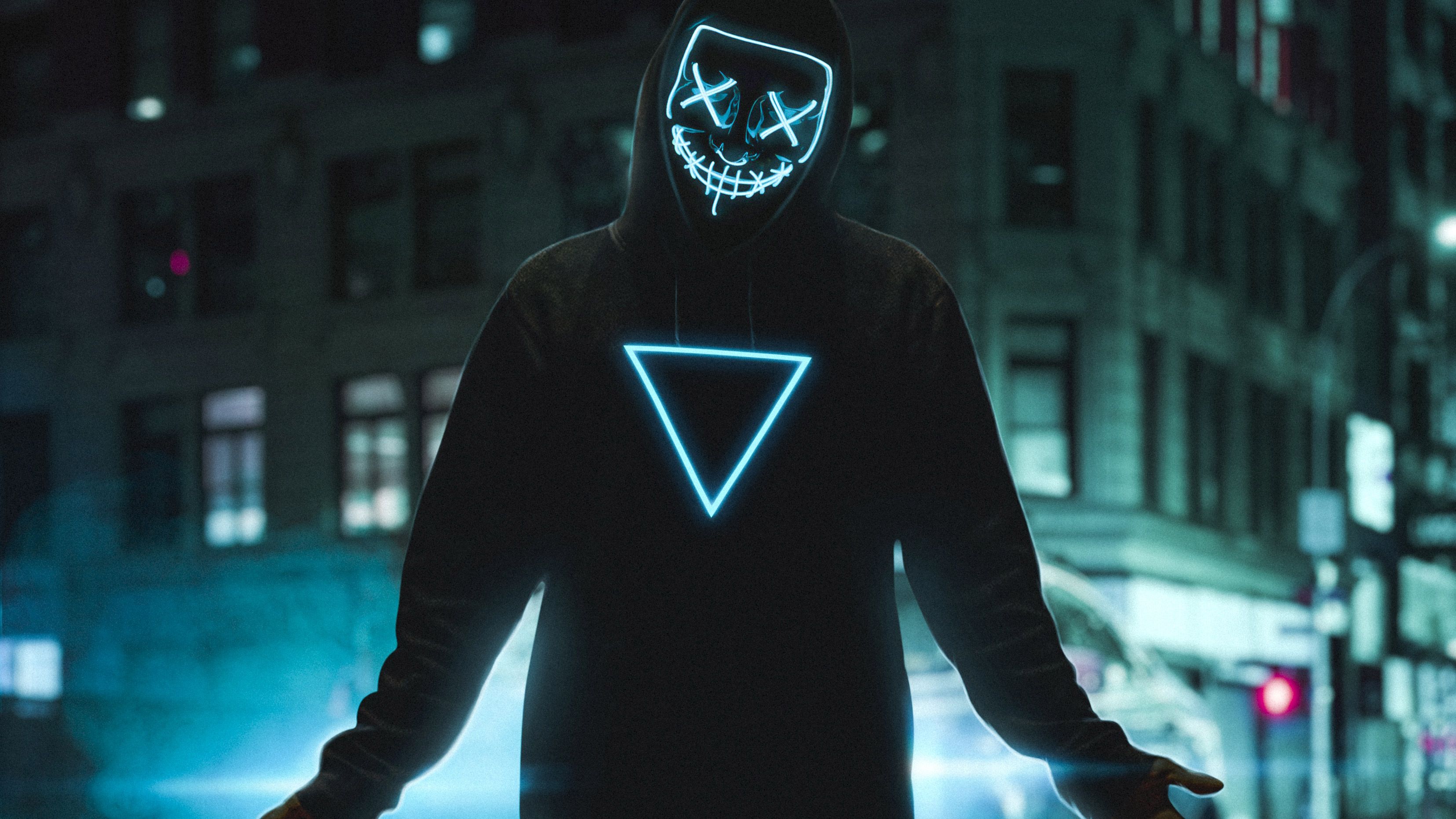 Neon Mask Boy 4k, HD Photography, 4k Wallpaper, Image, Background, Photo and Picture