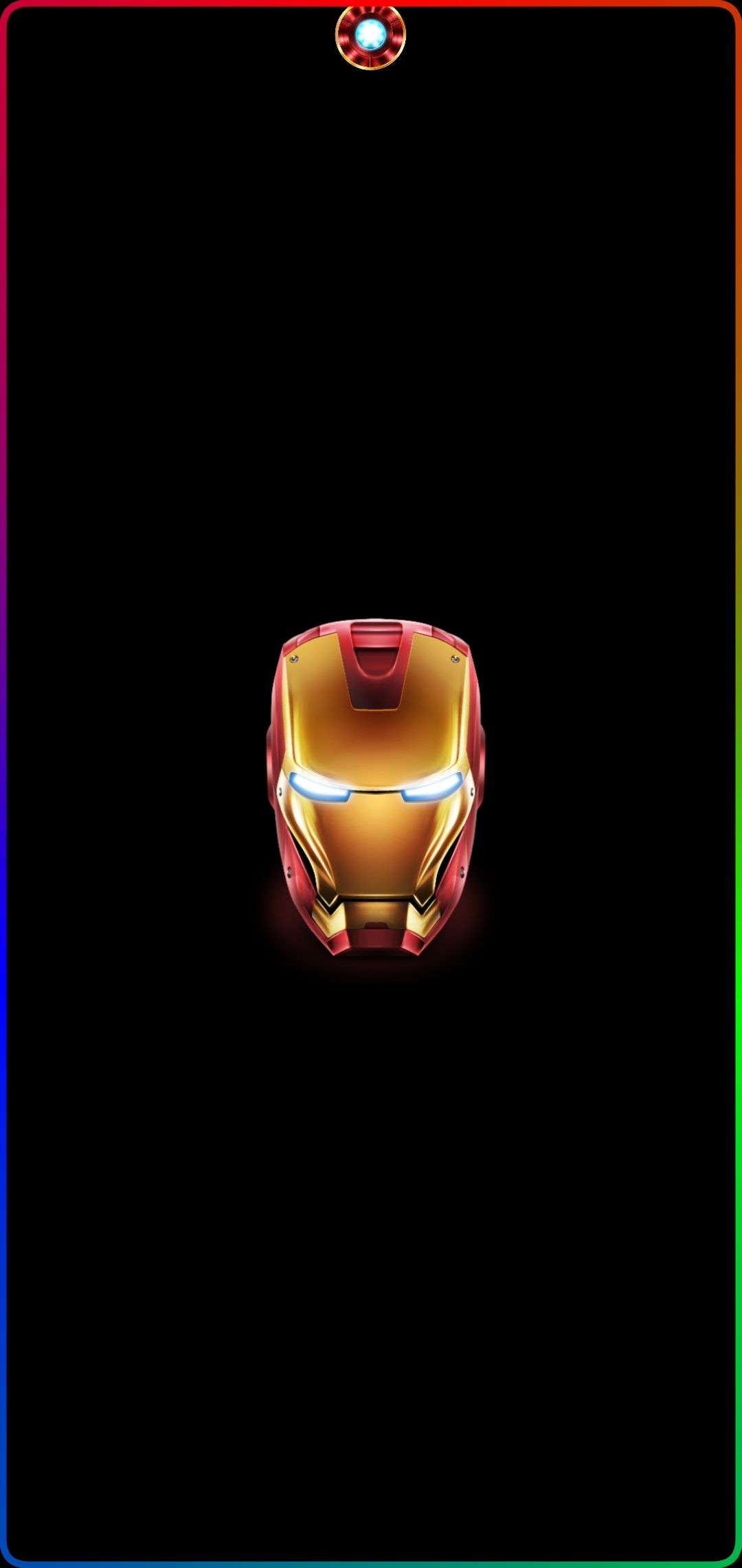 Iron man with punch hole and gradient border light