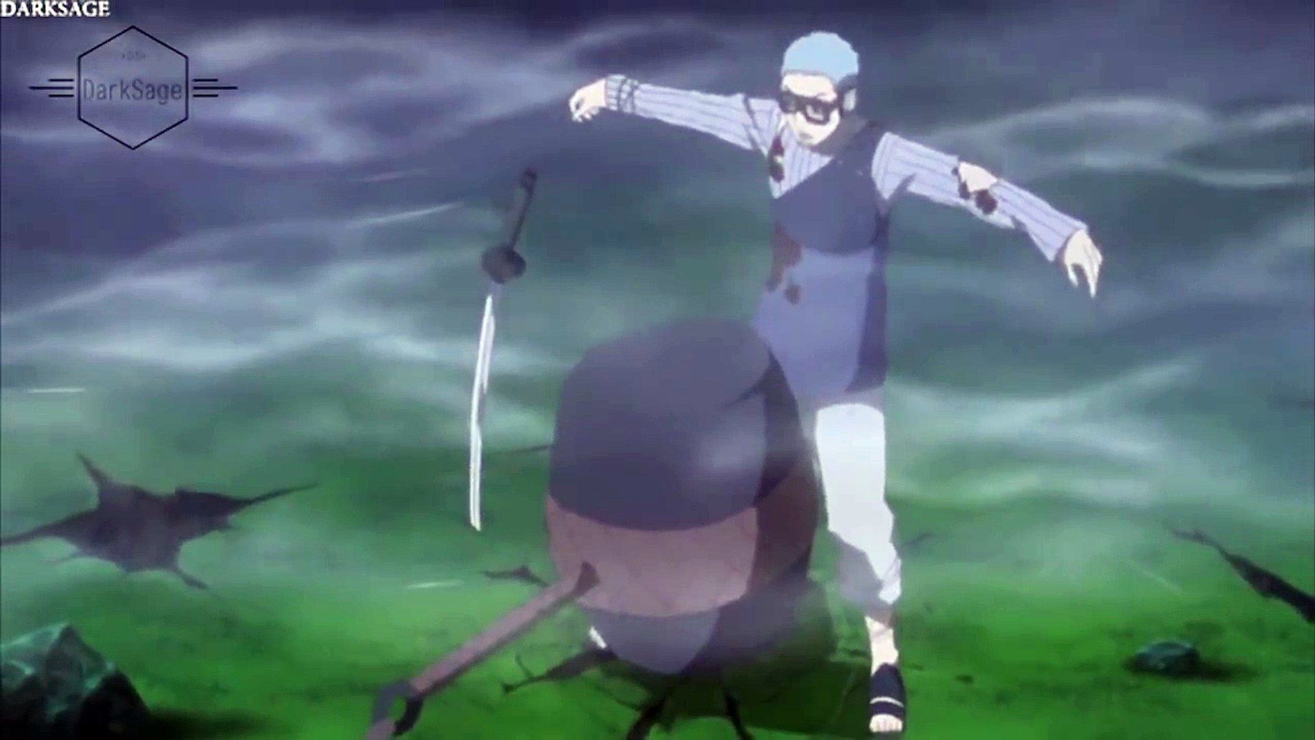Chojuro(Mizukage) vs 3 of the New Seven Ninja Swordsmen Fights with a Broken Sword