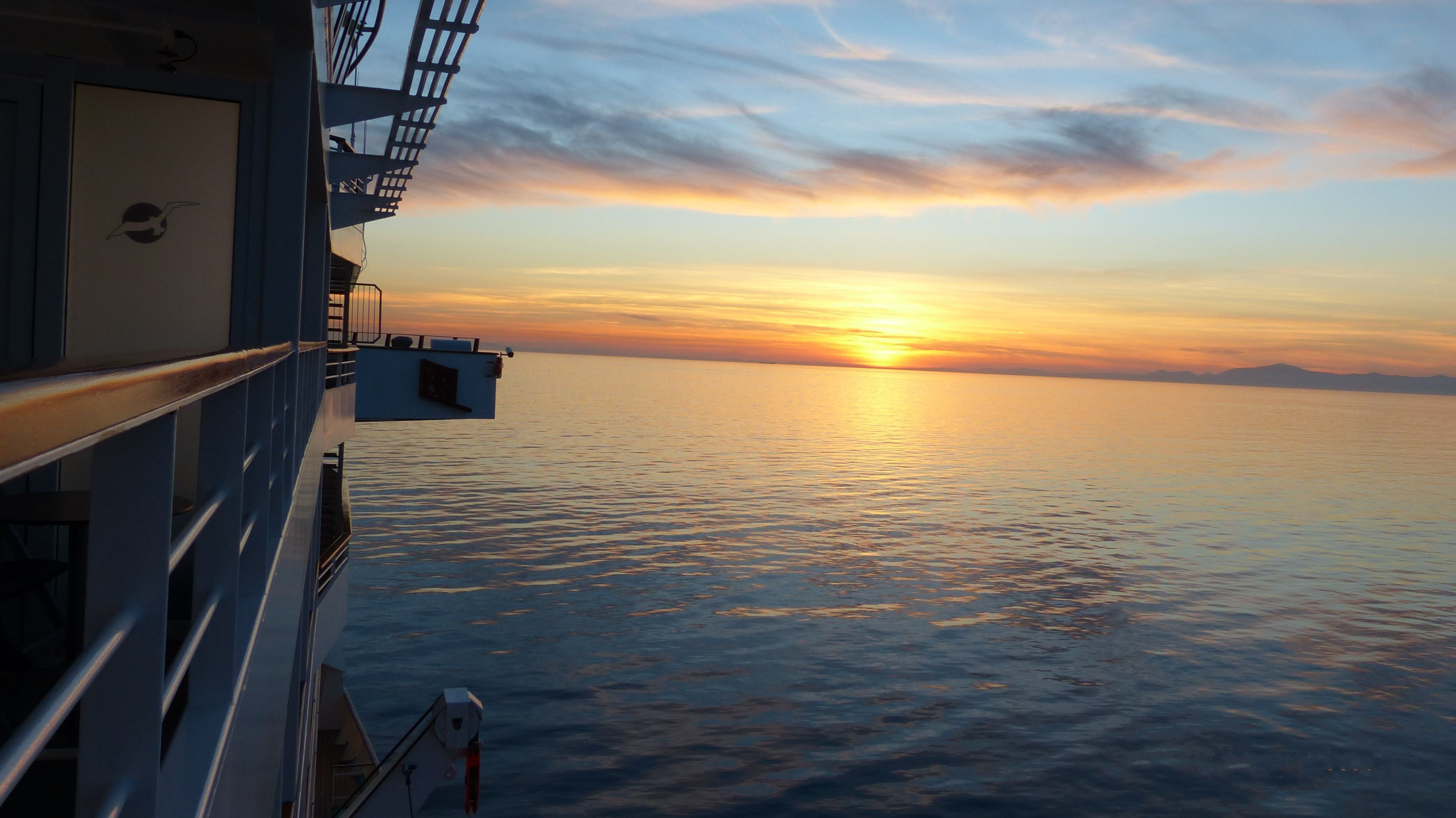 Mediterranean Sea sunset cruise ocean calm wallpaperx2248
