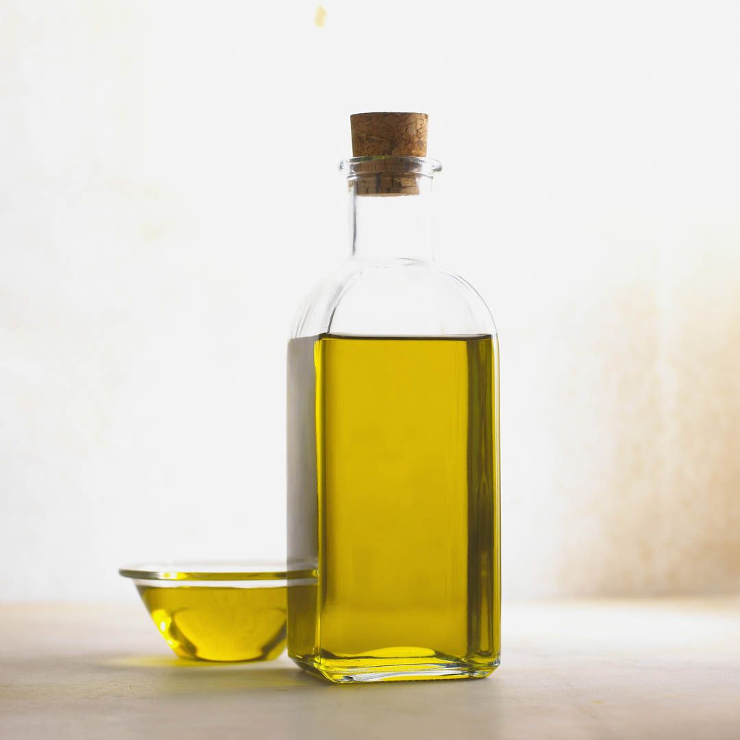 Olive Oil In Bowl And Bottle