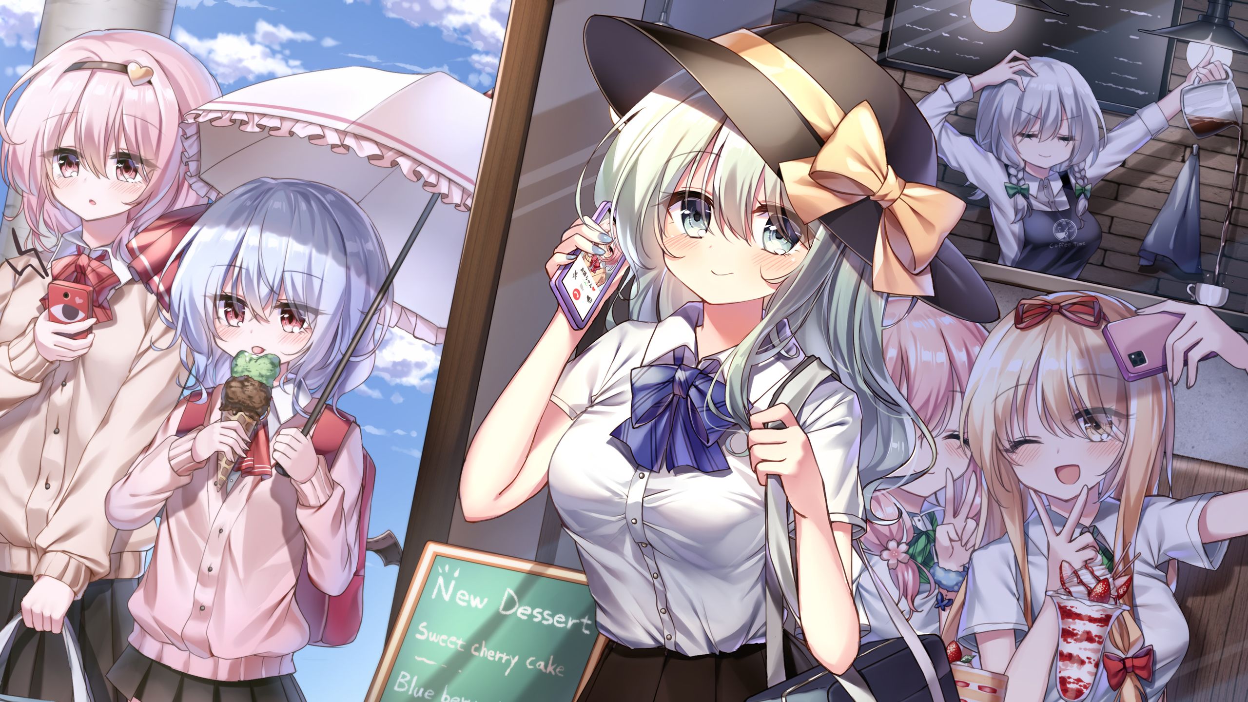 Saigyouji Touhou Koishi Komeiji Remilia Scarlet Sakuya Izayoi Satori Komeiji Yukari Yakumo Yuyuko HD Anime Wallpaper